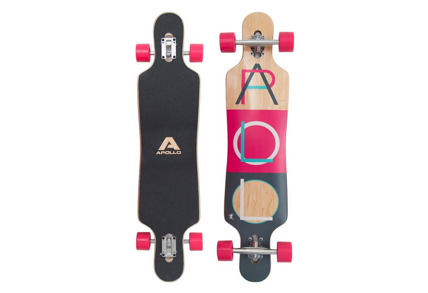 Apollo Longboard Twin Tip DT Longboard 40", aus Holz mehrlagig verleimt für Idealen Flex & Stabilität von Apollo