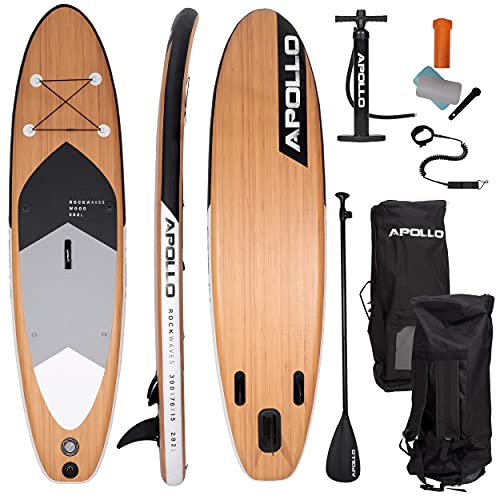 Apollo iSUP Board Komplett-Set | Aufblasbares Stand Up Paddle Board | inkl. Paddel, Pumpe | Stand Up Paddling für Anfänger und Profis | 10’8, 12’ Stand Up Paddling Board | SUP Board von Apollo