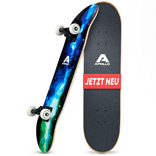 Apollo Skateboard | Cooles Kinder Skateboard und Profi Skateboard Erwachsene in Einem | 7-lagiges Skateboard Deck, trendig, Medium Concave, ABEC-7 Kugellager | Top Fahreigenschaften bei jedem Style von Apollo