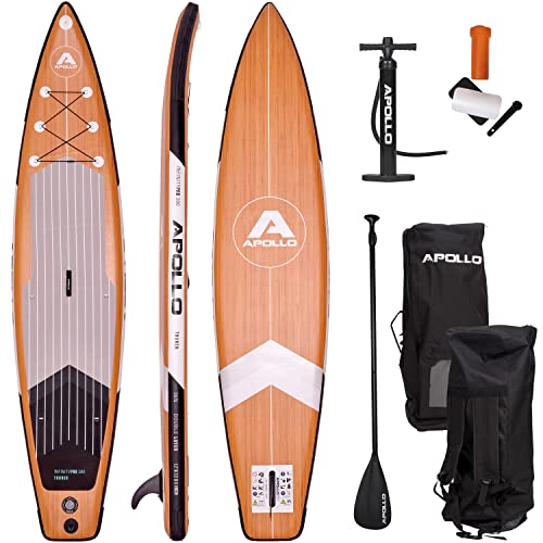 Apollo iSUP Board Komplett-Set | Aufblasbares Stand Up Paddle Board | inkl. Paddel, Pumpe | Stand Up Paddling für Anfänger und Profis | 10’8, 12’ Stand Up Paddling Board | SUP Board von Apollo