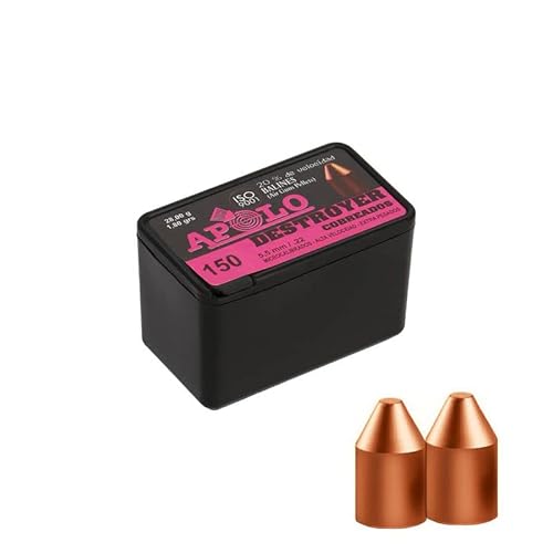 Apolo Diabolos & Stahlrundkugeln: Premium Munition Kal. 4,5mm & 5,5mm für Luftgewehr, Luftpistole, CO2-Waffen - inklusive ausgefallener Modelle (5,5mm / .22, Destroyer verkupfert - 150 STK.) Apolo Diabolos & Stahlrundkugeln: Premium Munition Kal. 4,5mm & 5,5mm für Luftgewehr, Luftpistole, CO2-Waffen - inklusive ausgefallener Modelle (5,5mm / .22, Destroyer verkupfert - 150 STK.) von Apolo