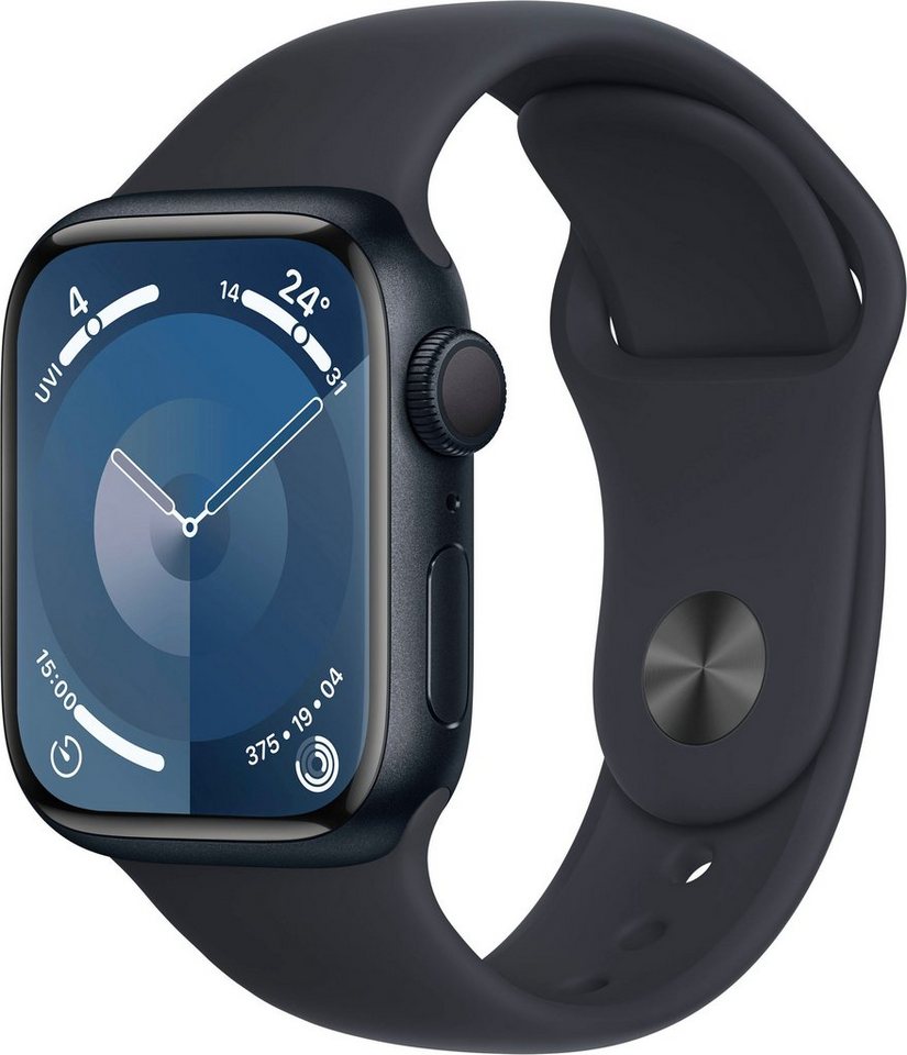 Apple Watch Series 9 GPS Aluminium 41mm S/M Smartwatch (4,1 cm/1,69 Zoll, Watch OS 10), Sport Band von Apple