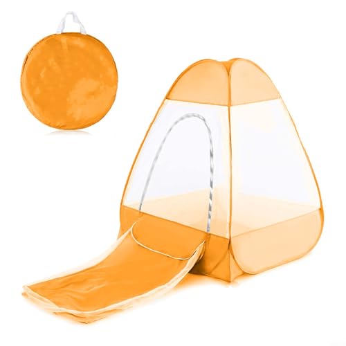 Aprilsunnyzone Oxford-Gewebe-Zelt für buddhistisches Meditationszelt, Tempel, Unterschlupf, Cabana, faltbares Camping-Netzzelt für Camping, Wandern, Outdoor (Orange) von Aprilsunnyzone