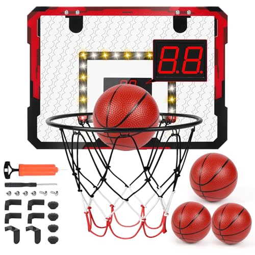 Apritsce Basketballkorb Indoor, Mini Basketballkorb fürs Zimmer mit Elektronische Anzeigetafel, 4 Bällen, Basketballkorb Kinder, Sport Spielzeug für Jungen Mädchen Apritsce Basketballkorb Indoor, Mini Basketballkorb fürs Zimmer mit Elektronische Anzeigetafel, 4 Bällen, Basketballkorb Kinder, Sport Spielzeug für Jungen Mädchen von Apritsce