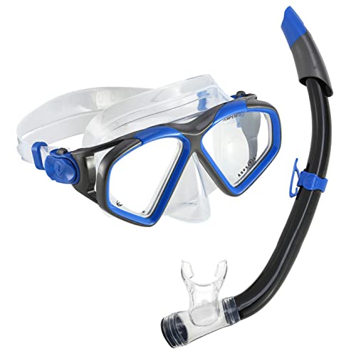 Aqua Lung Sport Hawkeye Set mit Maske und Schnorchel, blau, L von Aqua Lung