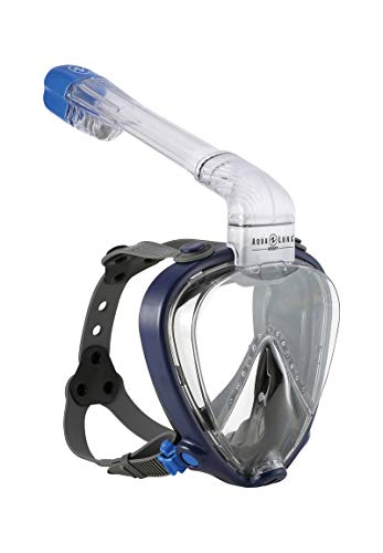 Aqua Lung Sport Smart Snorkel Vollgesichts-Schnorchelmaske, Marineblau/Grau, L-XL von Aquasphere