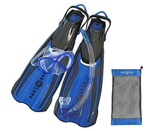 Set Amika Flosse - Airflex Purge Schnorchel - Visionflex LX Tauchmaske für Erwachsene (39 bis 43) von Aqua Lung