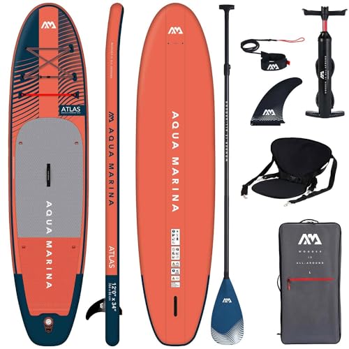 Aqua Marina Aufblasbar Sup Board Stand up Paddle AQUAMARINA Atlas Komplette Packung 366x86x15cm mit Kajak Sitz Rot Aqua Marina Aufblasbar Sup Board Stand up Paddle AQUAMARINA Atlas Komplette Packung 366x86x15cm mit Kajak Sitz Rot von Aqua Marina