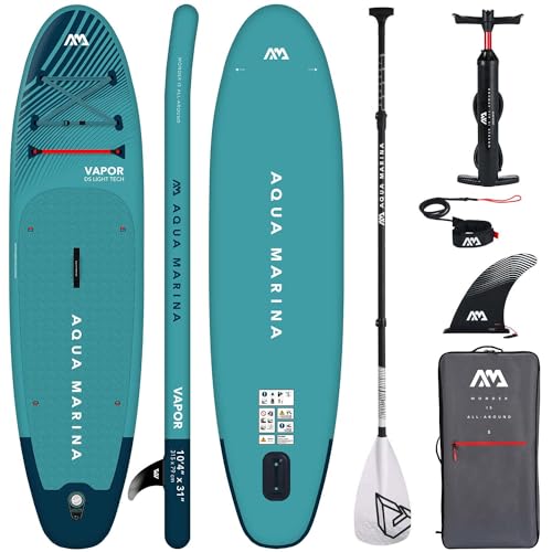 Aqua Marina Aufblasbar Sup Board Stand up Paddle AQUAMARINA Vapor Komplette Packung 315x79x15 cm mit Solid Fiberglass Paddel Aqua Marina Aufblasbar Sup Board Stand up Paddle AQUAMARINA Vapor Komplette Packung 315x79x15 cm mit Solid Fiberglass Paddel von Aqua Marina