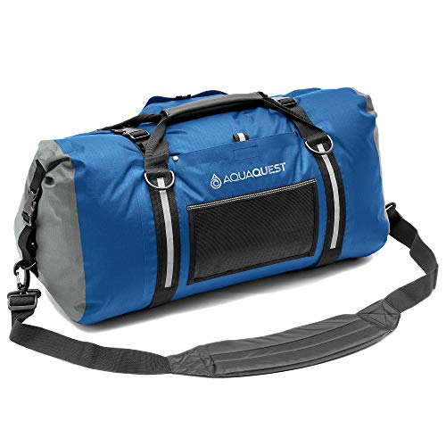 AquaQuest White Water Seesack - 100% wasserdicht, strapazierfähig - robuster Packsack für Reisen, Sport, Motorradfahren, Bootfahren - 50, 75 oder 100 L (Blau, 100 L) von AQUAQUEST