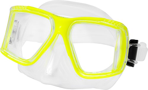 Aqua Speed® Ergo Tauchmaske (Schnorchelmaske Taucherbrille Modernes Design 180°-Sichtfeld Quick-Adjust), Brillenfarbe:gelb / 18 von Aqua Speed