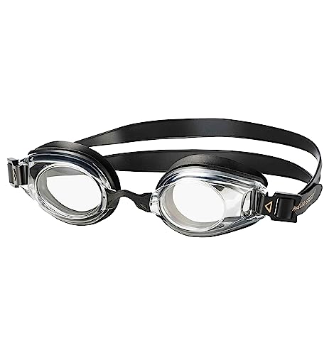 Aqua Speed Lumina Schwimmbrille optische Gläser -4.0 für Erwachsene & Teenager | Swim Goggles Anti-Fog | UV Swimming Goggles | Wettkampf | Schwimmbrillen Schwimmtraining - Schwarz - Ungetönt von Aqua Speed