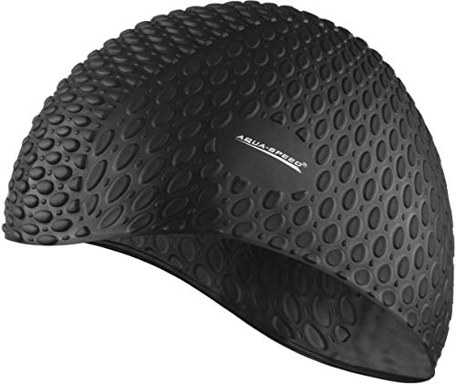 Aqua Speed Badekappe Damen | Schwimmkappe | Bademütze Mädchen | Badehaube wasserdicht | Silikon Schwimmmütze Lange Haare | Women Swimming Cap for Long Hair | Schwimmhaube | schwarz | Bubble Aqua Speed Badekappe Damen | Schwimmkappe | Bademütze Mädchen | Badehaube wasserdicht | Silikon Schwimmmütze Lange Haare | Women Swimming Cap for Long Hair | Schwimmhaube | schwarz | Bubble von Aquaspeed
