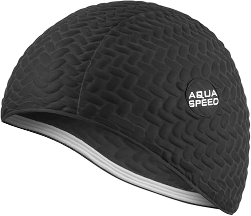 Aqua Speed Badekappe Lange Haare | Women Swimming Cap for Long Hair | Schwarze Bademütze wasserdicht | Schwimmkappe Latex | Badehaube Schwimmen | Schwimmmütze | Schwarz | Bombastic Tic-Tac Aqua Speed Badekappe Lange Haare | Women Swimming Cap for Long Hair | Schwarze Bademütze wasserdicht | Schwimmkappe Latex | Badehaube Schwimmen | Schwimmmütze | Schwarz | Bombastic Tic-Tac von Aqua Speed