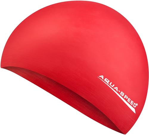 Aqua Speed Badekappe für Damen & Herren | Schwimmkappe | Bademütze wasserdicht | Badehaube | Schwimmmütze | Womens Swim Cap | Rot | Soft Latex Aqua Speed Badekappe für Damen & Herren | Schwimmkappe | Bademütze wasserdicht | Badehaube | Schwimmmütze | Womens Swim Cap | Rot | Soft Latex von Aqua Speed
