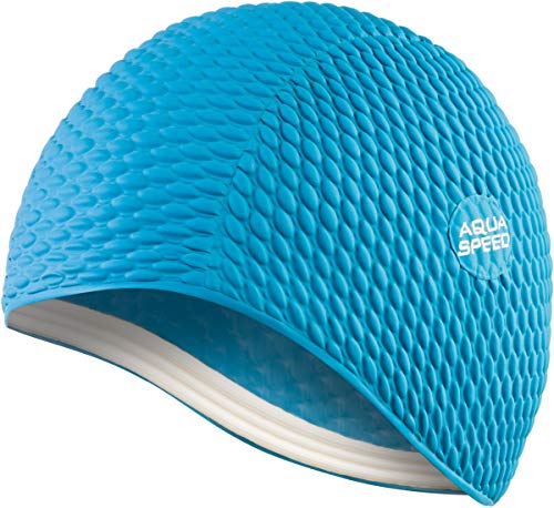 Aqua Speed Badekappe für Lange Haare | Schwimmkappe Damen | Bademütze wasserdicht | Blaue Badehaube Frauen | Schwimmmütze | Long Hair Swim Cap | Swimming | Latex | Mittelblau 01 | Bombastic Aqua Speed Badekappe für Lange Haare | Schwimmkappe Damen | Bademütze wasserdicht | Blaue Badehaube Frauen | Schwimmmütze | Long Hair Swim Cap | Swimming | Latex | Mittelblau 01 | Bombastic von Aqua Speed