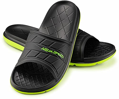 Aqua Speed Aspen Badelatschen + Fasertuch | 07 | Herren Gr. 41 | Stylische Pantoletten, pflegeleicht & rutschfest, hervorragend für Schwimmbad & Strand von Aqua Speed