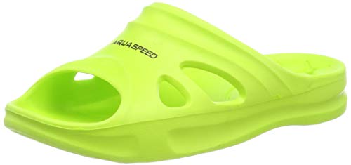 Aqua-Speed Badelatschen Für Kinder - Schwimmbadschuhe - Anti-Rutsch-Sohle - Sehr Leicht - #As Florida, 06 Hellgrün, 34 von Aqua Speed