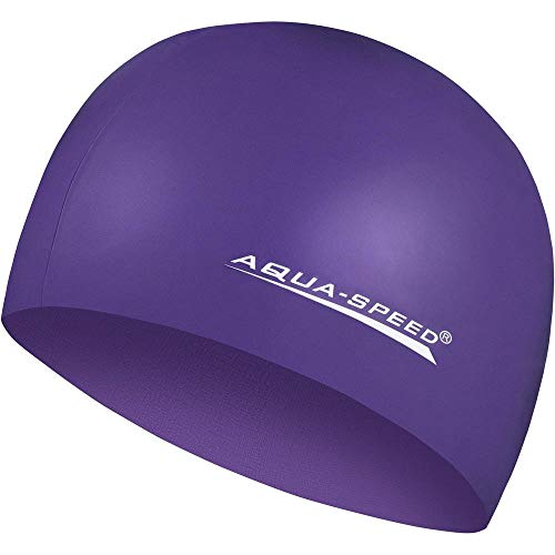 Aqua-Speed Herren Mega Silicone S Multicolor Badekappe, violett, Einheitsgröße von Aqua-Speed