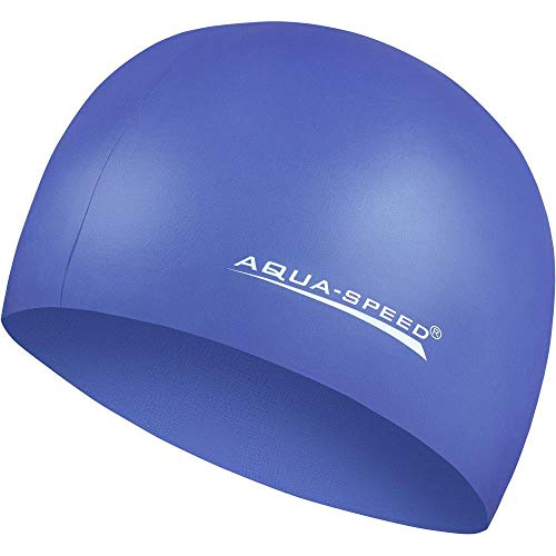 Aqua-Speed Herren Mega Silicone s Badekappe, blau, Einheitsgröße von Aqua Speed