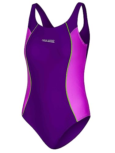 Aqua Speed Beach Swimsuits Mädchen Kind | sportlicher Badeanzug Kinder | Mädcheneinteiler mit UV-Schutz | Sport | Schwimmanzug | Violet - Dark Violet - Green - 48 | Gr. 146 cm | Luna Aqua Speed Beach Swimsuits Mädchen Kind | sportlicher Badeanzug Kinder | Mädcheneinteiler mit UV-Schutz | Sport | Schwimmanzug | Violet - Dark Violet - Green - 48 | Gr. 146 cm | Luna von Aqua Speed