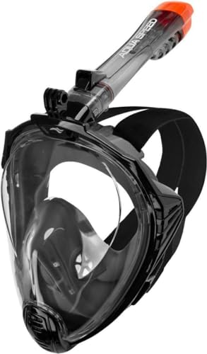 Aqua Speed Drift Erwachsene 180° Panorama Full Face Schnorchelmaske + Mikrofaser Handtuch | Tauchmaske mit Schnorchel | Klappbar | Halterung für Action Kamera, GRÖßEN:S - M, Farben:Schwarz Aqua Speed Drift Erwachsene 180° Panorama Full Face Schnorchelmaske + Mikrofaser Handtuch | Tauchmaske mit Schnorchel | Klappbar | Halterung für Action Kamera, GRÖßEN:S - M, Farben:Schwarz von Aqua Speed