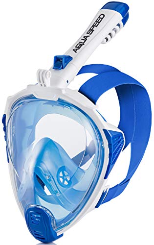Aqua Speed Erwachsene Vollgesichtsmaske Tauchmaske I Full Face Schnorchelmaske I Tauchermaske mit Schnorchel I Halterung für Action Kamera I + Mikrofasertuch I Gr. S-M, 12.Blau/Weiß I Drift Aqua Speed Erwachsene Vollgesichtsmaske Tauchmaske I Full Face Schnorchelmaske I Tauchermaske mit Schnorchel I Halterung für Action Kamera I + Mikrofasertuch I Gr. S-M, 12.Blau/Weiß I Drift von Aqua Speed
