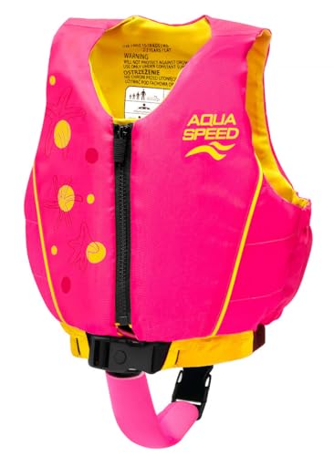Aqua Speed Flytekraft Go - Schwimmlernwesten für Kinder | Größenverstellbar | Schwimmhilfe | Schwimmgurt | Sunset Pink, Größe: 19-30 kg von Aqua Speed