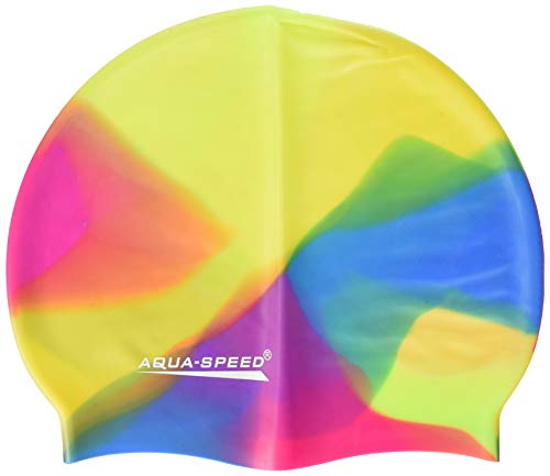 Aqua-Speed Herren Bunt Silicone S Multicolor Badekappe, Mix, Einheitsgröße von Aqua-Speed