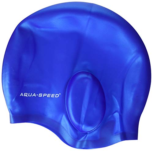 Aqua-Speed Herren Ear Cap Silicone s Badekappe, blau, Einheitsgröße von Aqua-Speed