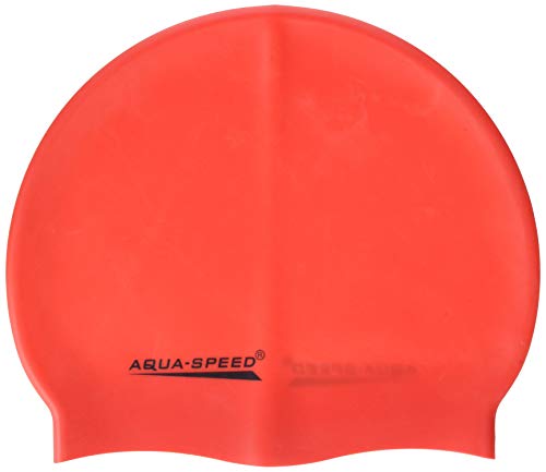 Aqua-Speed Herren Mega Silikon S Badekappe, rot, Einheitsgröße von Aqua-Speed
