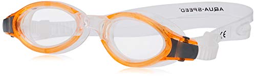 Aqua-Speed Herren Triton Monoblock Schwimmbrille, Transparent/Orange, Einheitsgröße von Aqua Speed