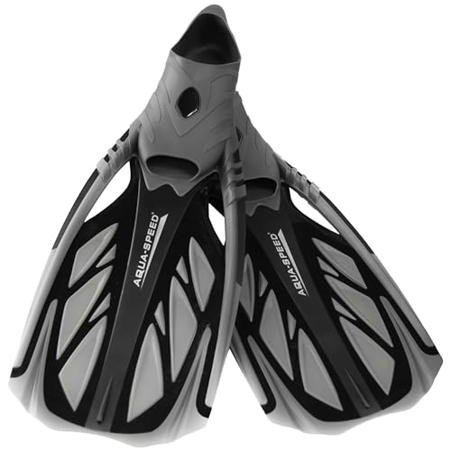 Aqua Speed INOX Unisex Flossen für bequemes Schnorcheln Tauchen Schwimmen | Taucherflossen | Schwimmflossen | Schnorchelflossen, grau/schwarz, 36/37 von Aqua Speed