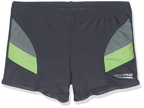 Aqua Speed Jungen Badehose - Badeshorts mit Bein - Bequem und Elastisch - Beständig Gegen Chlor und UV-Strahlung - #AsANDY, 146 cm, anthrazit von Aqua Speed