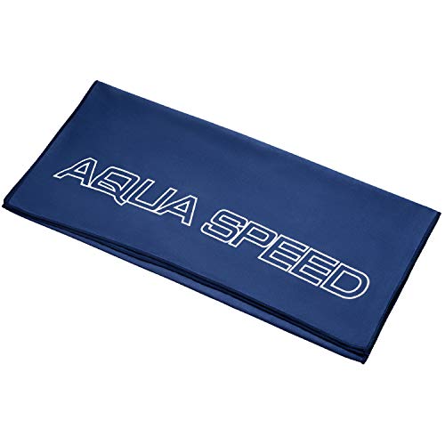 Aqua Speed Mikrofaser Badetuch 70x140 | Sporthandtuch | Fitness Handtuch | Reisehandtuch leicht | Sport Fitness | D. Blau 200g | Sammlung Microfaser | Dry Flat von Aqua Speed