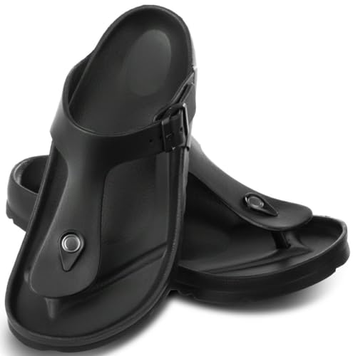 Aqua Speed Monaco Zehentrenner | Vielseitig einsetzbare Pool-Schuhe | Elegant & Praktisch | Schwarz 07 | Größe: 43 von Aqua Speed