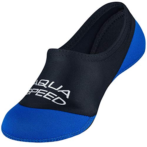 Aqua Speed Neopren Socks für Kinder | Neoprensocken elastisch | Socken Schwimmen | Barfoot Aquasocks Kids | Wassersocken | Schwimmsocken | Schnorcheln | Gr. 34-35 | 11 Schwarz - Blau von Aqua Speed