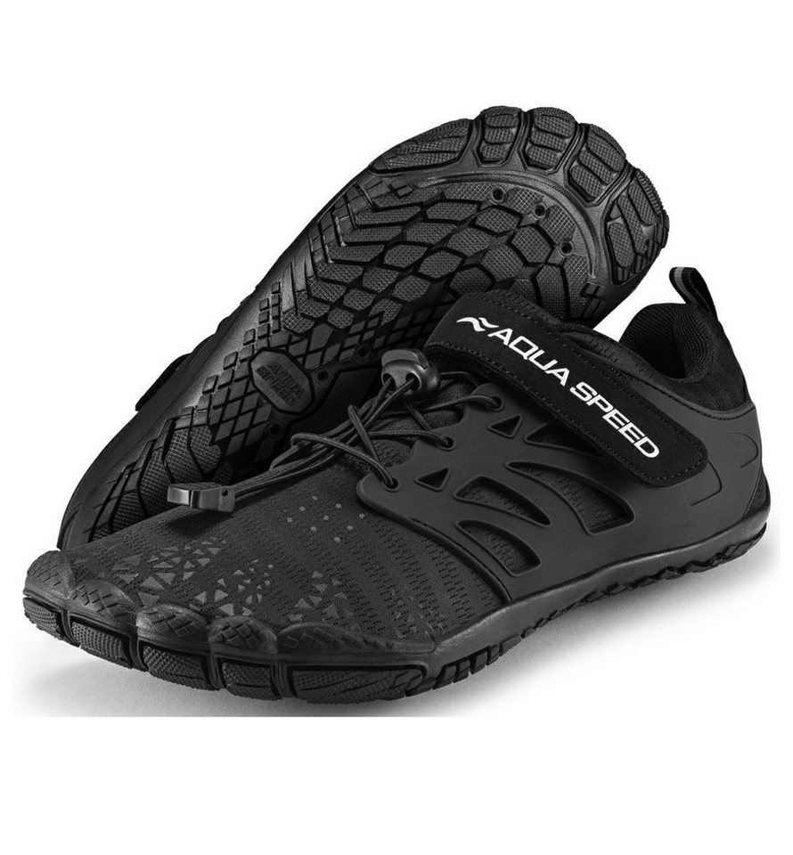 Aqua Speed Taipan Aqua Sneaker Gr. 42 – Schwarz + Handtuch inklusive Wasserschuh (Barfuß tragbare Aqua Sneaker – leicht, flexibel & atmungsaktiv) Strapazierfähige Außensohle – Sicherer Halt bei jedem Schritt von Aqua Speed