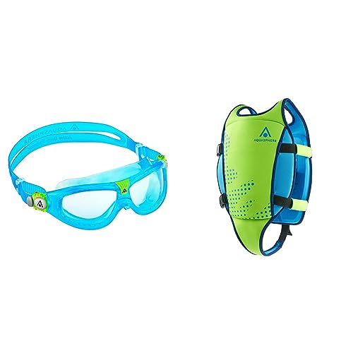 Aquasphere Seal KID| Schwimmbrille für Kinder ab 3 Jahren | UV Schutz |Schwimmbad Schwimmbrillen + SICHERHEIT: Diese Schwimmweste ist ideal für das Kennenlernen der Wasserwelt Ihres Kindes von Aquasphere