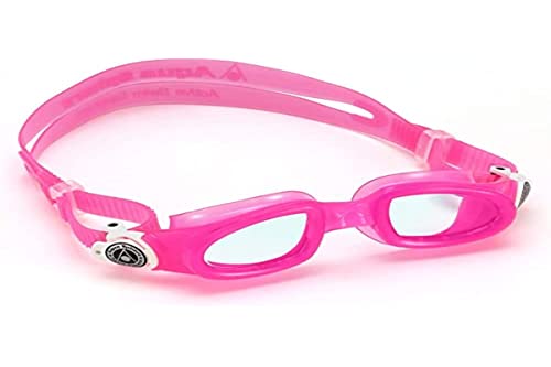 Aquasphere Aqua Sphere Unisex-Youth Moby Kid Schwimmbrille, pink weiß/transparentes Glas, S von Aqua Sphere