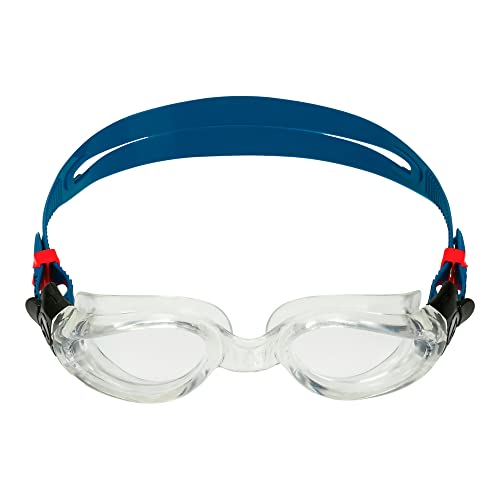 AquaSphere Kaiman EP3000098LC Schwimmbrille für Erwachsene, Gebogene Gläser, Komfort und Passform für aktive Schwimmer, Unisex-Erwachsene, klare Gläser, klarer Benzinrahmen von Aqua Sphere