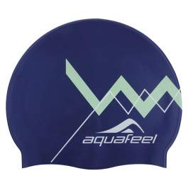 Aquafeel Zig Zag Trainingshaube aus Silikon, Blau von Aquafeel