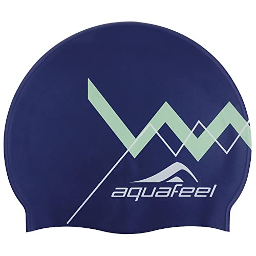 Aquafeel Zig Zag Trainingshaube aus Silikon, Blau von Aquafeel