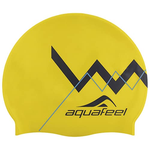 Aquafeel Zig Zag Trainingshaube aus Silikon, gelb von Aquafeel