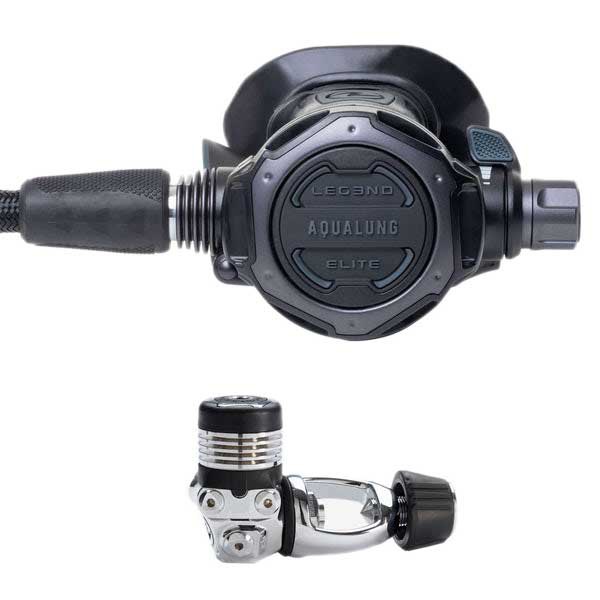 Aqualung Leg3nd Elite Black Edition Int Diving Regulator Set Silber von Aqualung