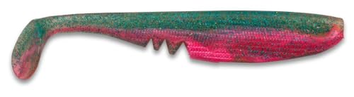 Aquantic Moby Racker Shad, hochwertige Gummiköder, 100x langlebiger als herkömmliche Köder, Gummifisch in 12,5 bis 22cm, Meeresköder (TPI-Türkis Pink UV, 22cm) von Aquantic