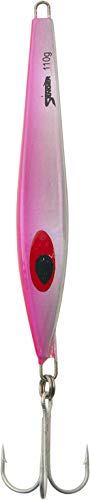 Aquantic Steep Pilk 60g, mit großen roten Augen, Universal-Pilker für alle Meeresräuber (Pink-Silber) von Aquantic
