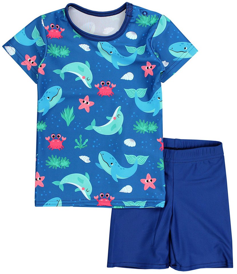 Aquarti Badeanzug Baby Jungen Zweiteiliger Kinder Badeanzug T-Shirt Badehose UV-Schutz Aquarti Badeanzug Baby Jungen Zweiteiliger Kinder Badeanzug T-Shirt Badehose UV-Schutz von Aquarti