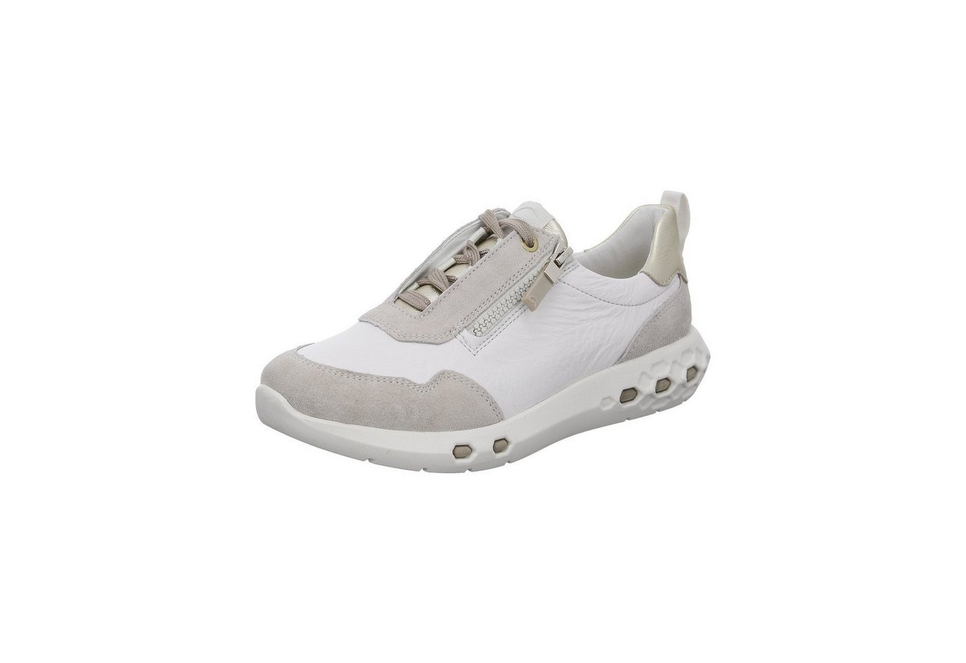 Ara Jumper - Damen Schuhe Sneaker Schnürer Materialmix beige von Ara