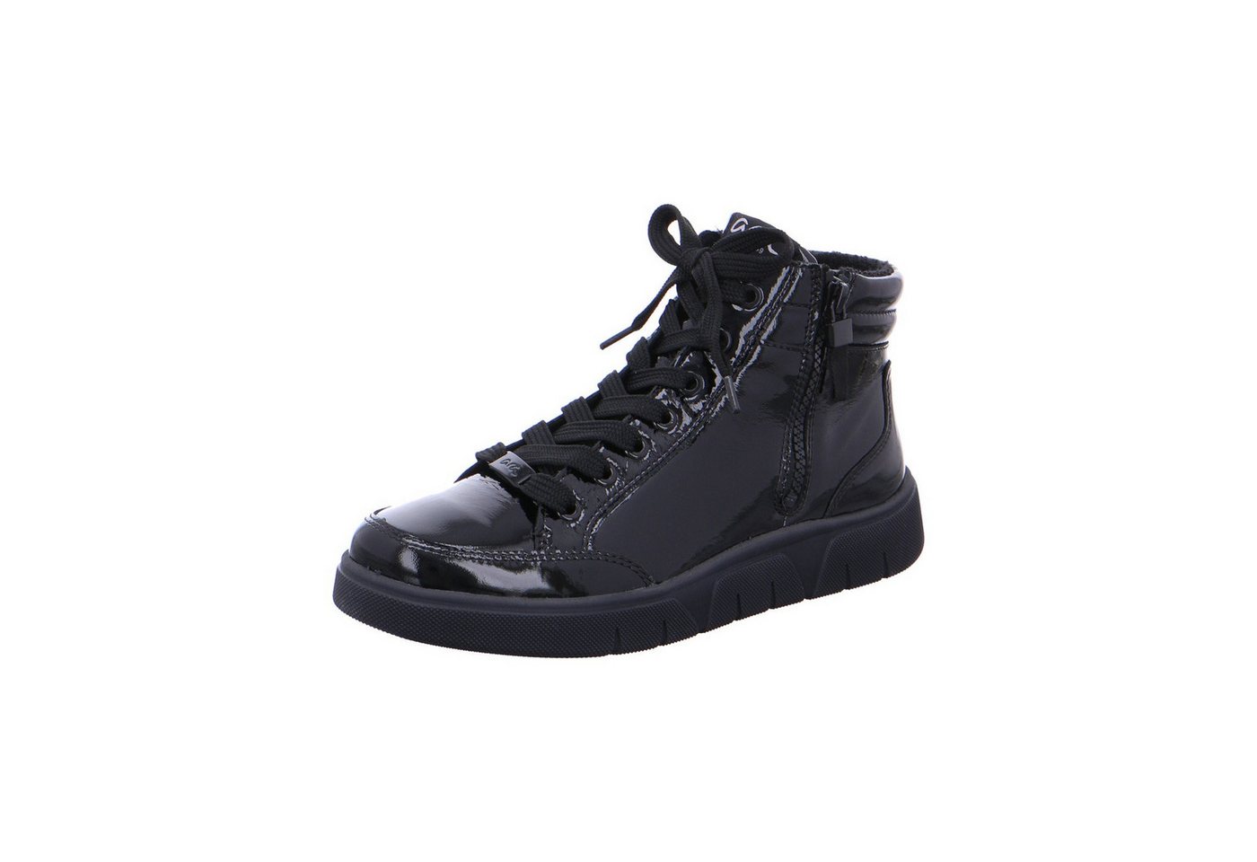 Ara Rom-Sport - Damen Schuhe Sneaker Stiefeletten Lackleder schwarz von Ara